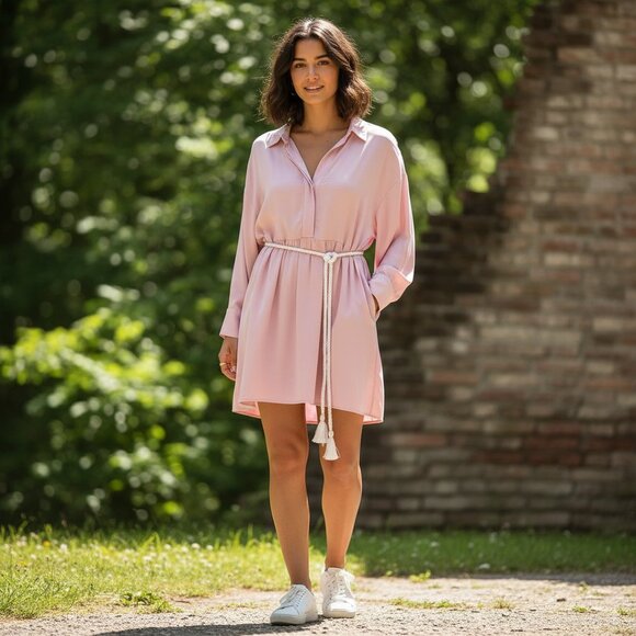 Mon Renn Dresses & Skirts - Mon Renn Hermosa Relaxed Mini Dress in Taro Purple Size Small NWT